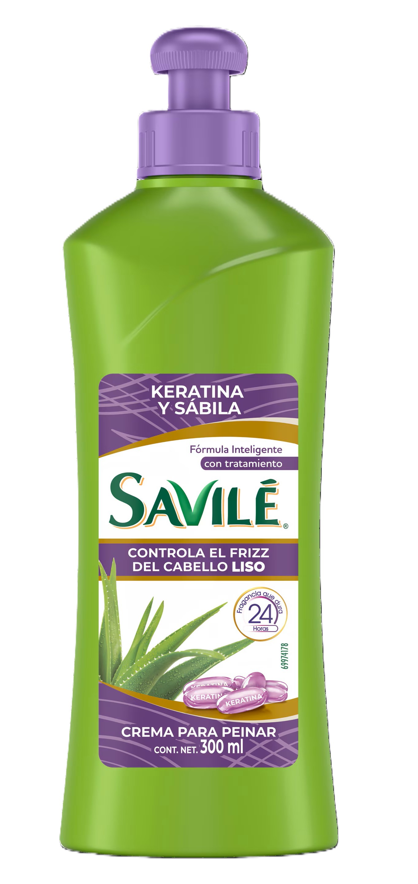 Savilé Keratina y Sábila Controla el Frizz del Cabello Liso 300ml
